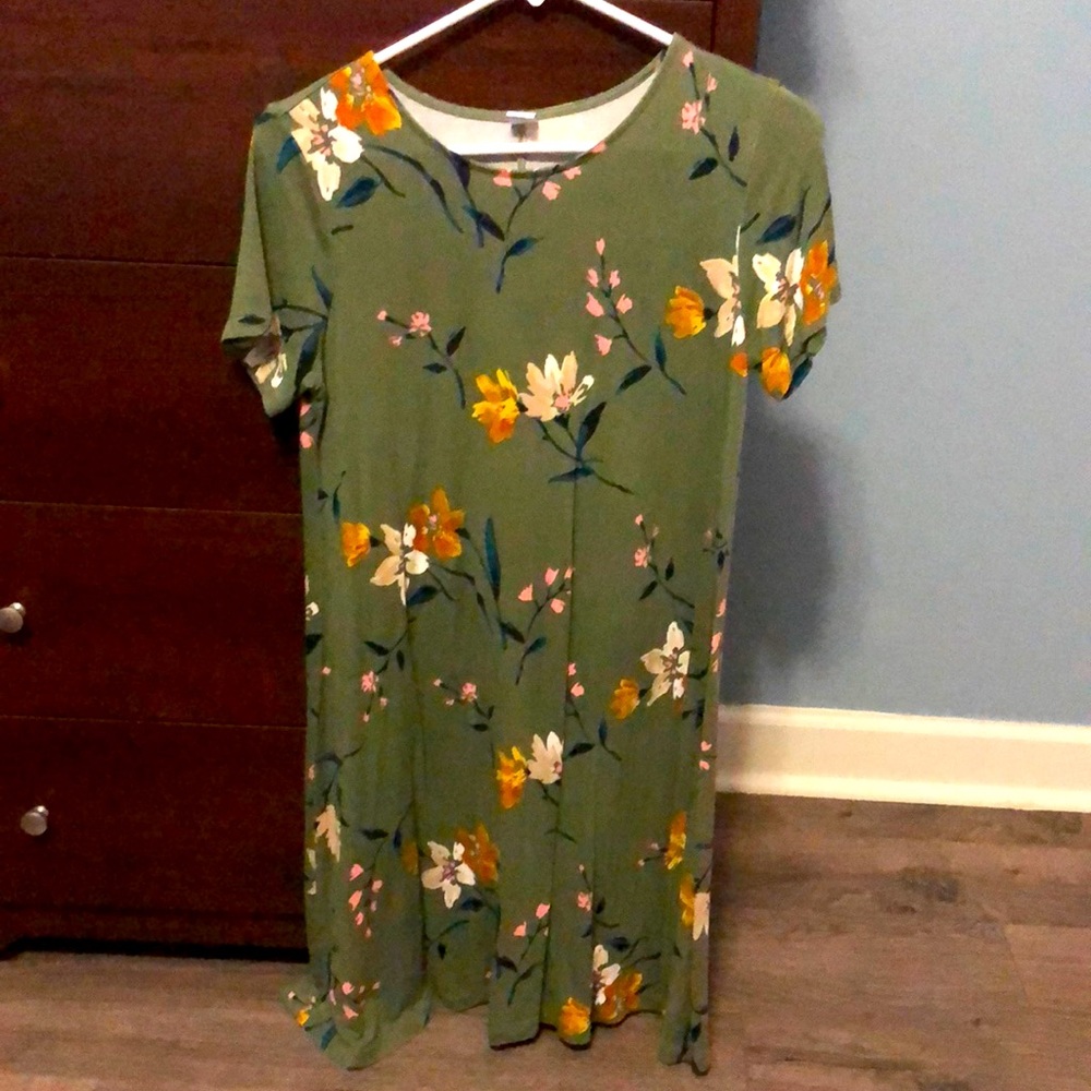 Old Navy green floral dress—Size S